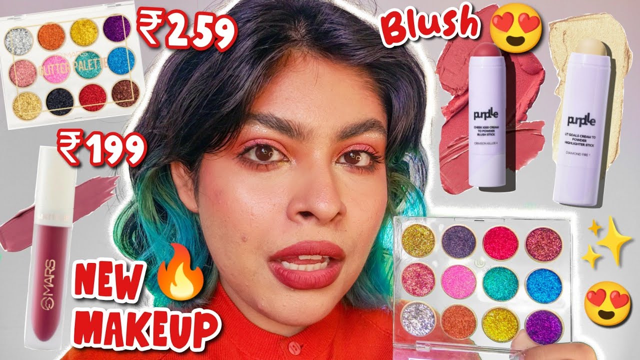 MARS & PURPLLE🔥NEW Makeup Launches|New @MARSCosmetics @Purplle Makeup Review|Purplle Mars Cosmetic
