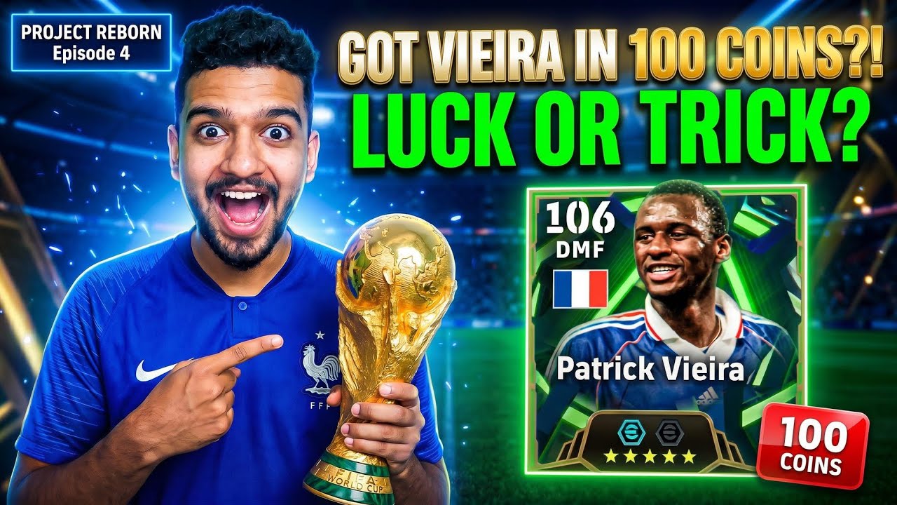  🔥100 COIN VIEIRA?! Secret Spin Method? | Project Reborn #efootball #efootballmobile #efootball2026 