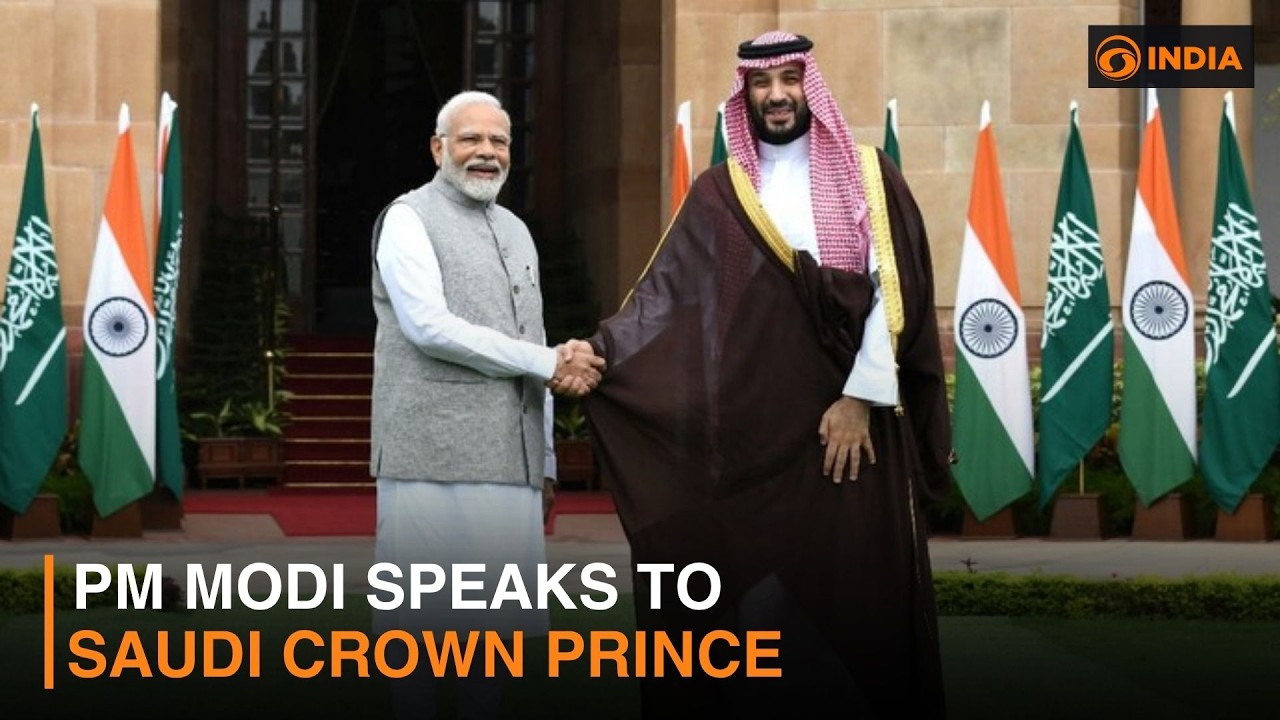 Премьер-министр Моди беседует с наследным принцем Саудовской Аравии | DD India News Hour | 21:00 ...