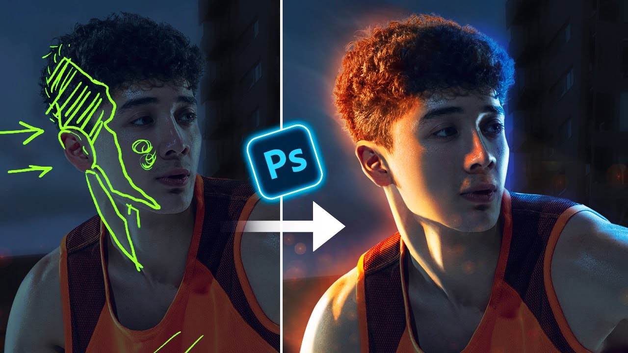 شرح رسم الإضاءة الإحترافي بالفوتوشوب 🔥