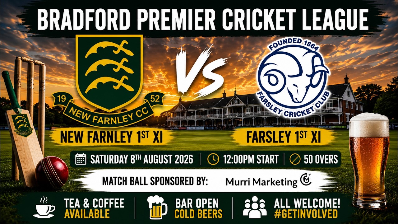 New Farnley 1st XI vs Farsley 1st XI: Bentley Drains Bradford Premier Cricket League - 08/08/2026