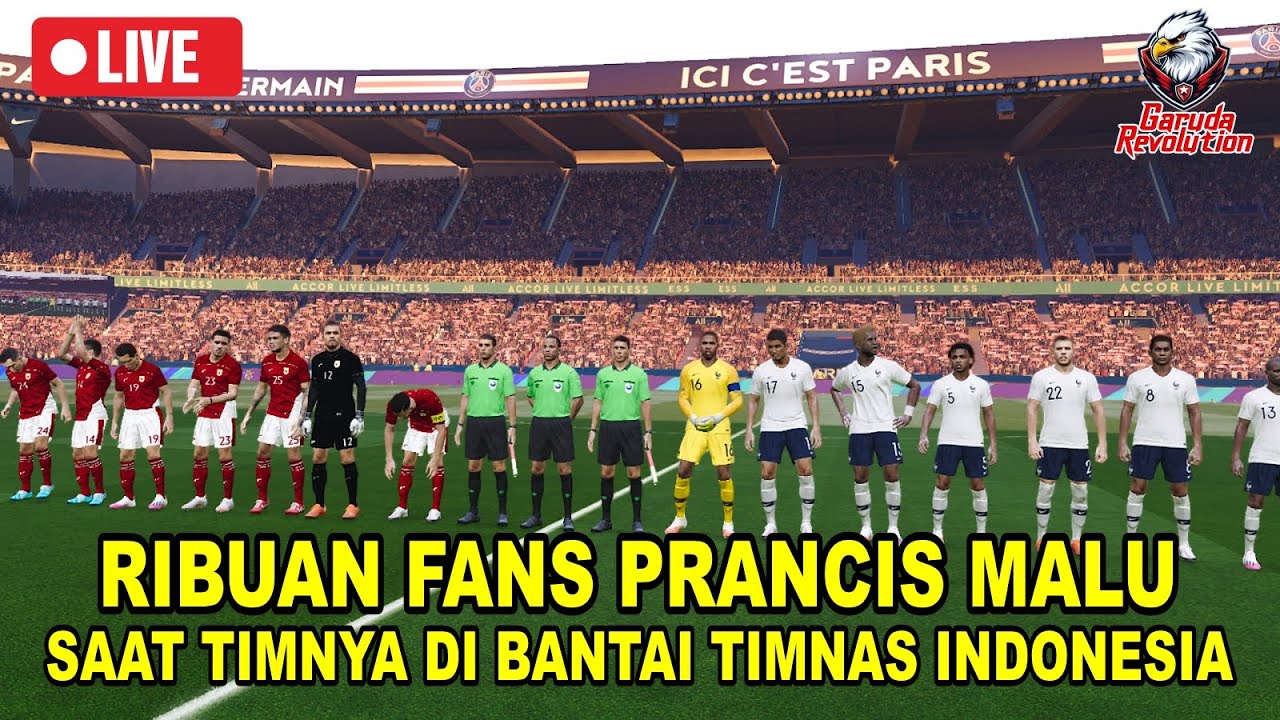 TIMNAS INDONESIA MENGERIKAN‼️TIM KUAR PRANCIS DI BIKIN MALU DI KANDANGNYA