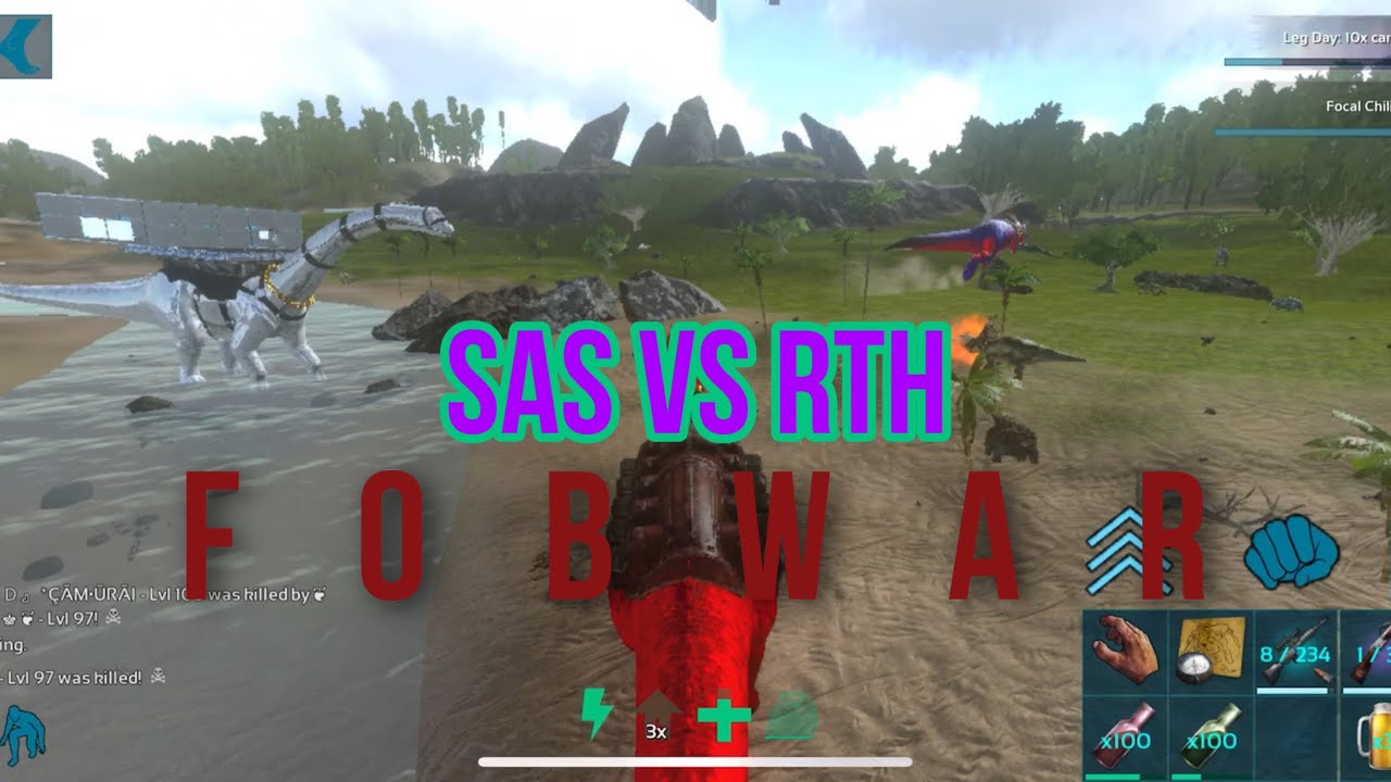 Ark mobile / SAS vs RTH / PVP Raid ||ANYA Fobwar ||