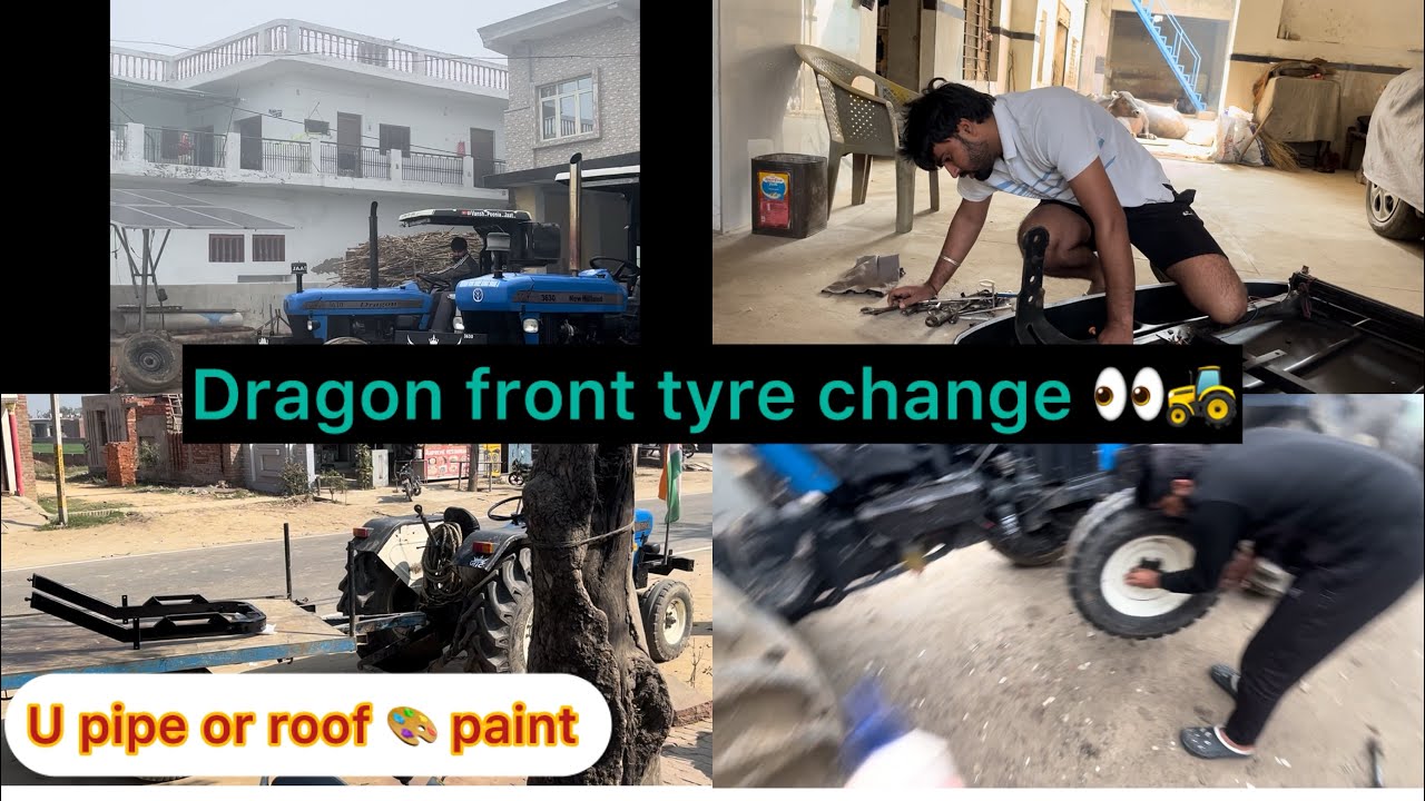 Dragon ka front tyre chance 😮. U pipe or roof paint 🎨👀.             #viralvideo 