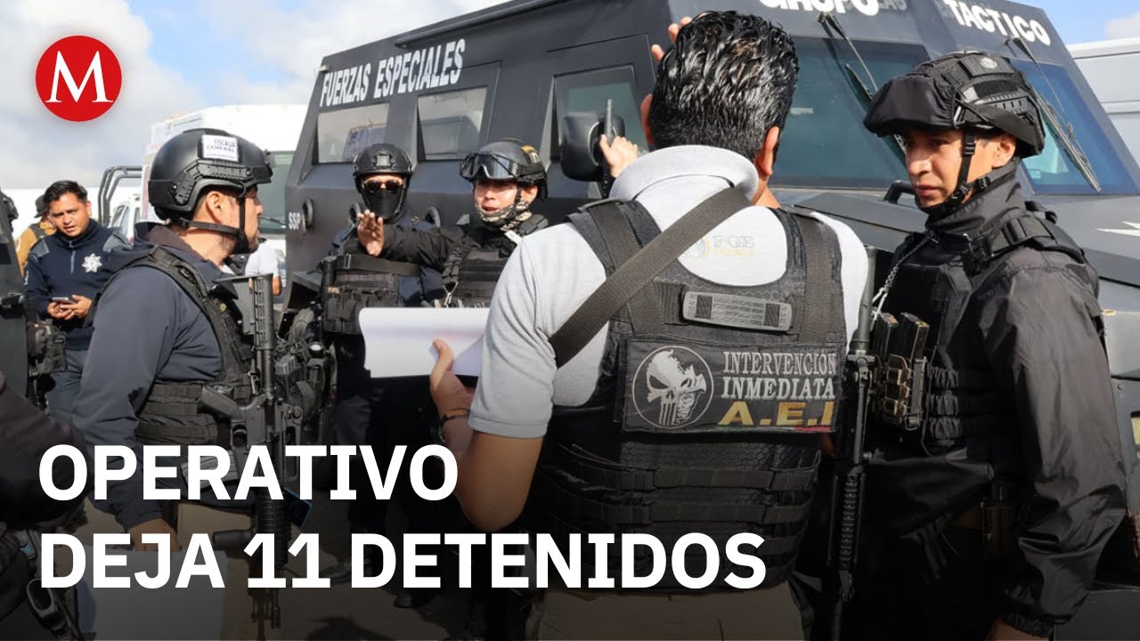 Detienen a 11 personas tras un operativo de búsqueda en Amozoc, Puebla