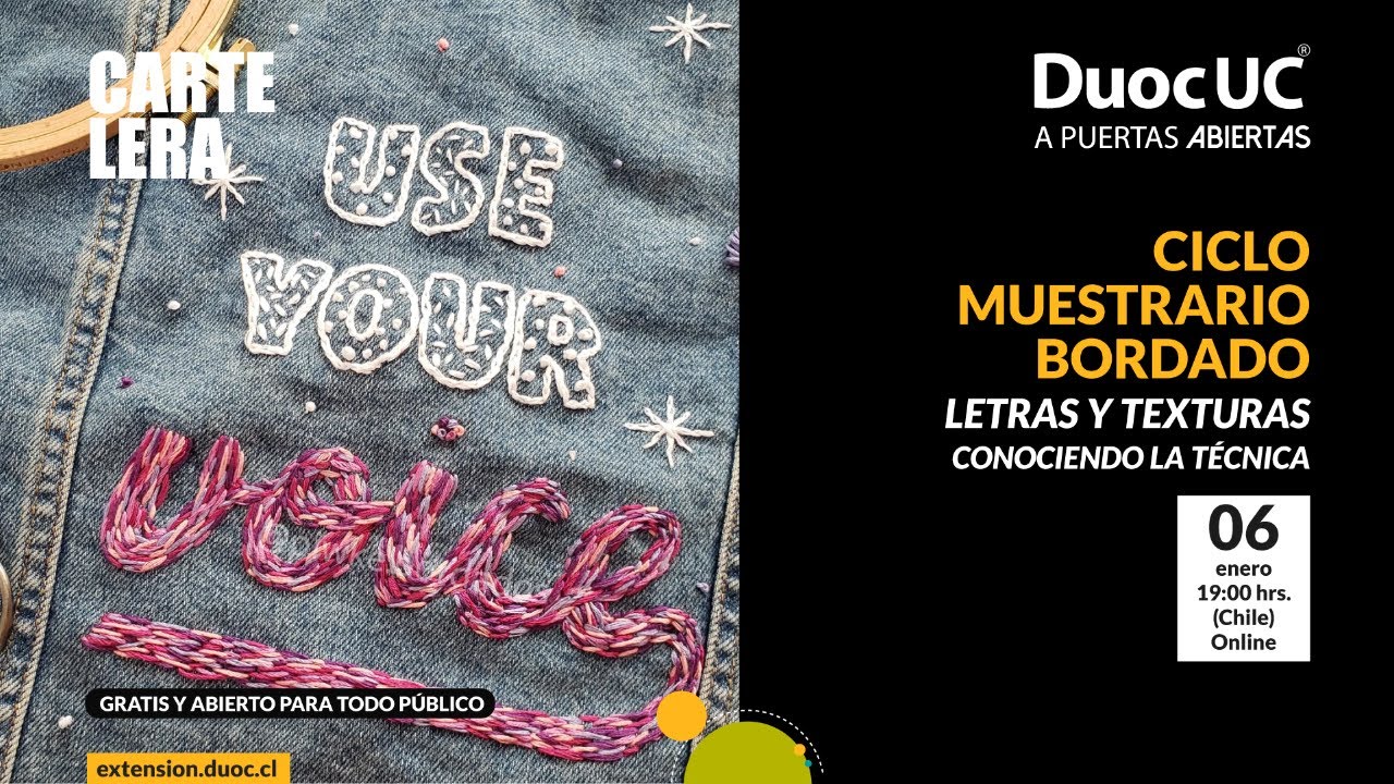 Muestrario bordado: letras y texturas - conociendo la técnica