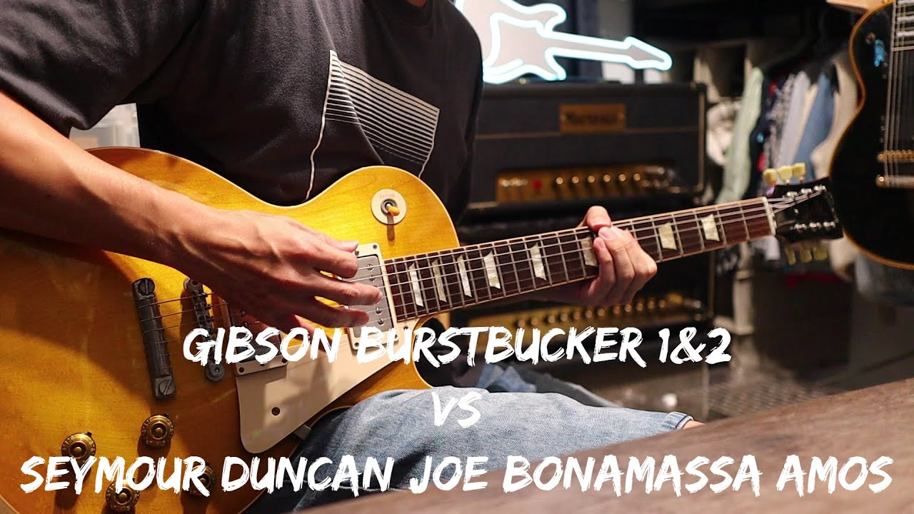 Comparison of Gibson Burstbucker 1&2 and Seymour Duncan Joe Bonamassa Amos