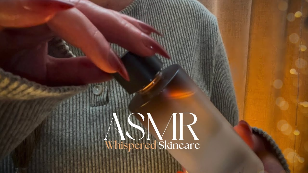 ASMR🌾Nervous System Soothing (Whispers) Close Up Natural Skincare & Slow Brushing to Restore Calm