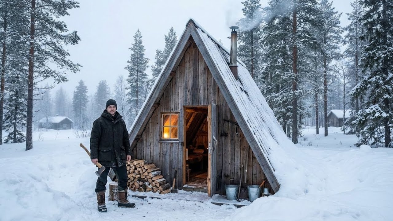 Townsfolk Dismissed His Triangular Shelter — Until It Blocked Wind, 61°F Warmer While Theirs Froze