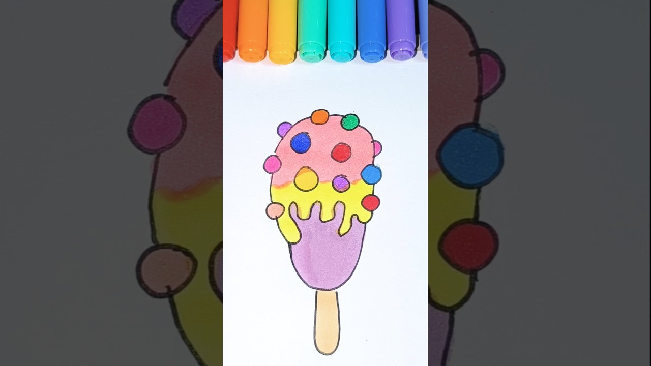 🍦 Coloring Fun Art #colorfulfun #art #colorfulart #satisfying #coloring #relaxing #colors