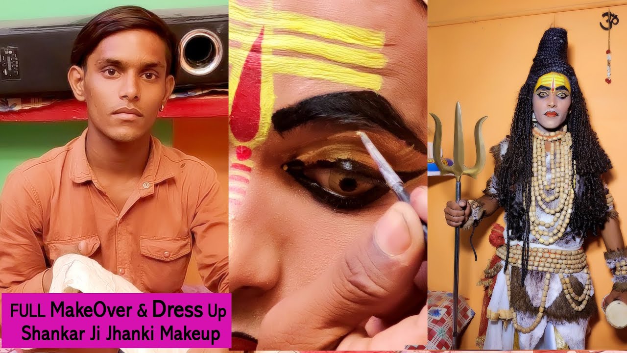 Full Makeover Shiv Shankar Jhanki Makeup | शंकर जी झाँकी मेकअप ||  Tinku Movie Videography  | Kishan