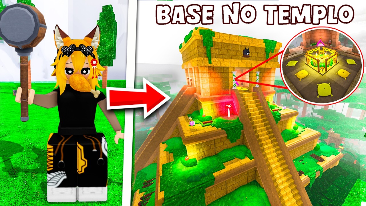 🦊 Construí uma BASE no TEMPLO da SELVA no 99 Noites! 🏠🌿