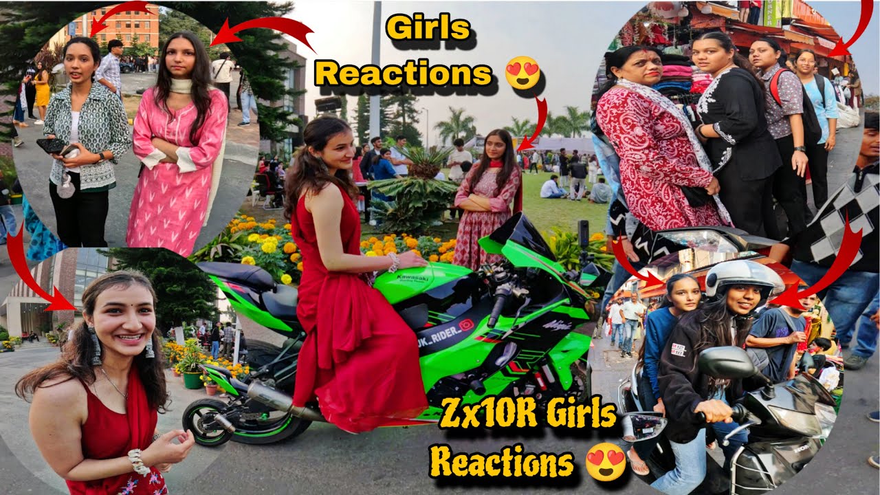 ZX10R Shocking Girls Reactions Cute Girls Shocking Reactions & Girls Shocking Reactions On ZX10R 😍