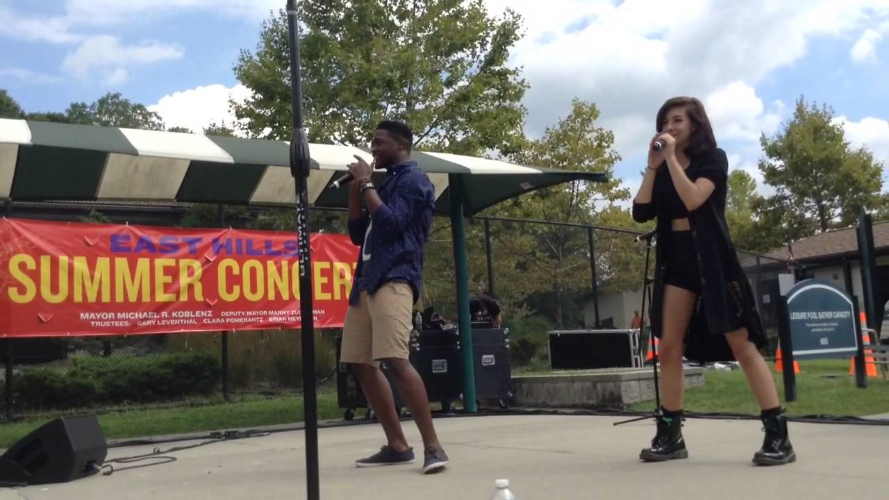 Christina Grimmie and Matthew Schuler singing 
