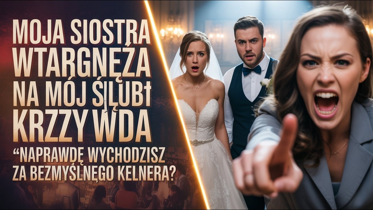 Moja siostra wtargnęła na mój ślub i krzyknęła „Naprawdę wychodzisz za bezmyślnego kelnera”