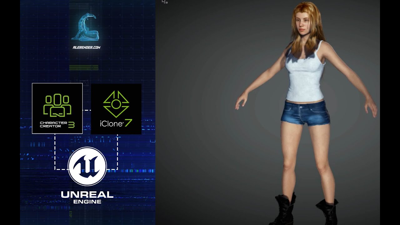 Exportar personaje de Character Creator 3 a Unreal, con animación de Iclone 7 -Parte 1