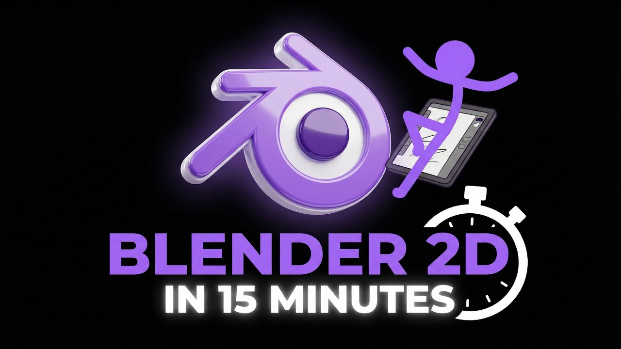 Learn Blender 2D in 15 Minutes! (Grease Pencil for Stick Figures)
