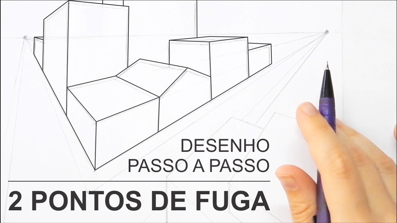 Como desenhar com 2 pontos de fuga