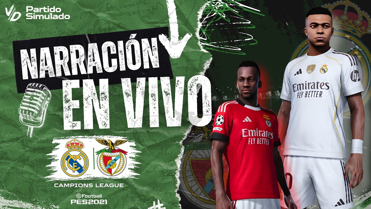 🔴 REAL MADRID VS BENFICA EN VIVO / CHAMPIONS LEAGUE - JUEGA MBAPPE