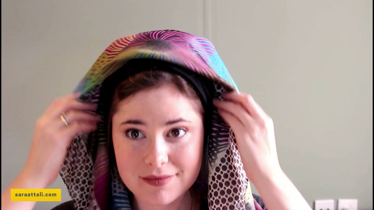 HOW TO TIE A SQUARE TICHEL WITH HEADSCARF VOLUMIZER - SARA ATTALI