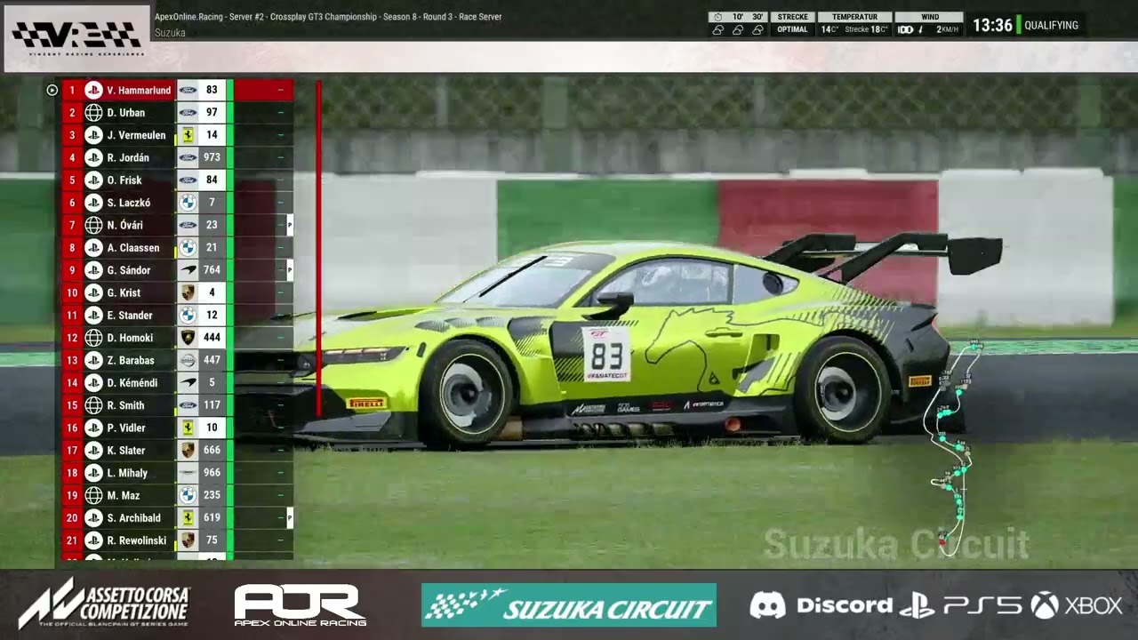 Crossplay GT3 Championship by Apex Online Racing // Season 8 // Race 3 // Suzuka International Racin