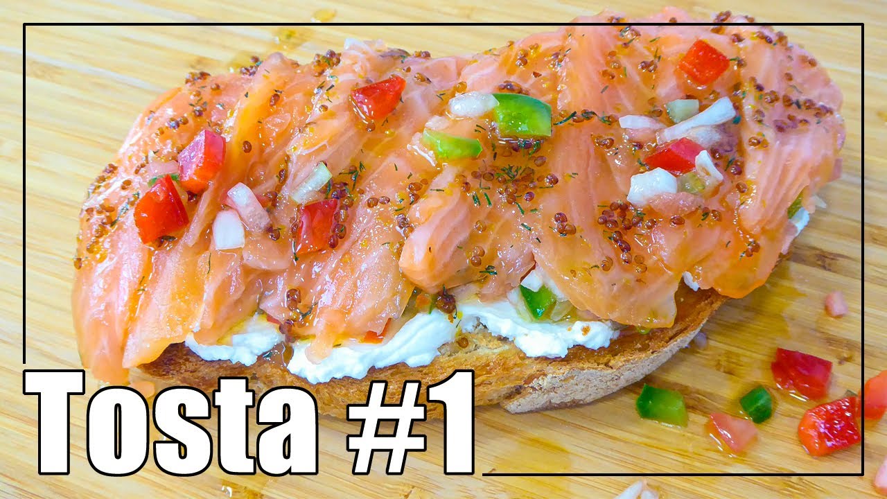 Receta TOSTADA de SALMON saludable ► Recetas de COCINA para CENAR ✅ Salmon recetas