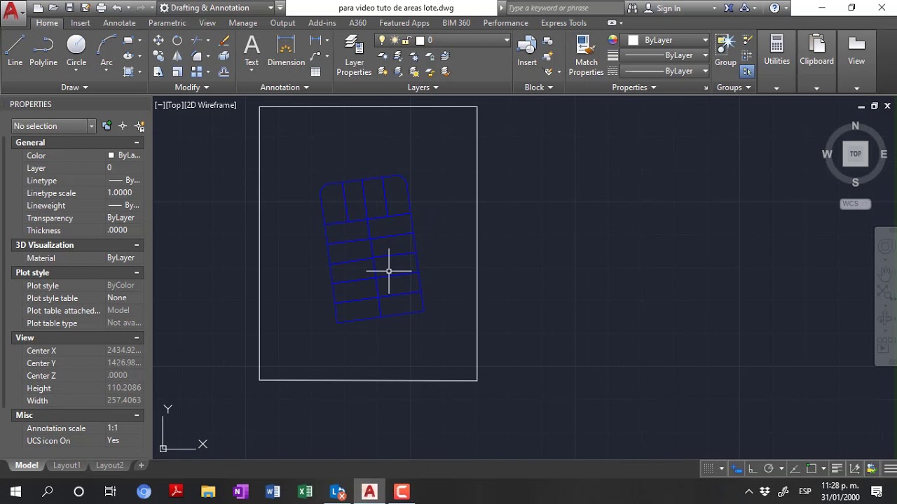 Enumerar y acotar lotes con solo un trazado en autocad.