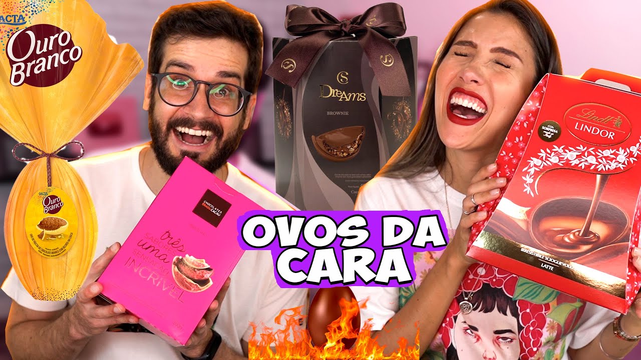 PROVANDO OVOS de PÁSCOA RECHEADOS | CACAU SHOW, BRASIL CACAU, OURO BRANCO, LINDT | OVO DO POVO #3
