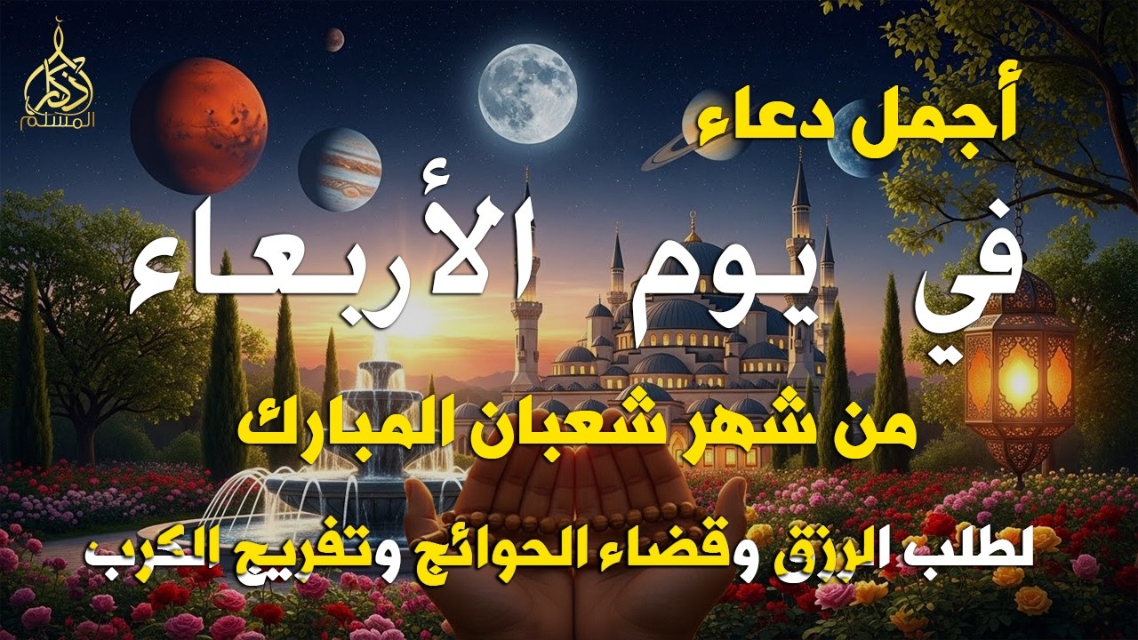 دعاء في يوم الخميس المستجاب دعاء يوم 24 من شهر شعبان للرزق والشفاء العاجل وقضاء الحوائج🤲(4k)