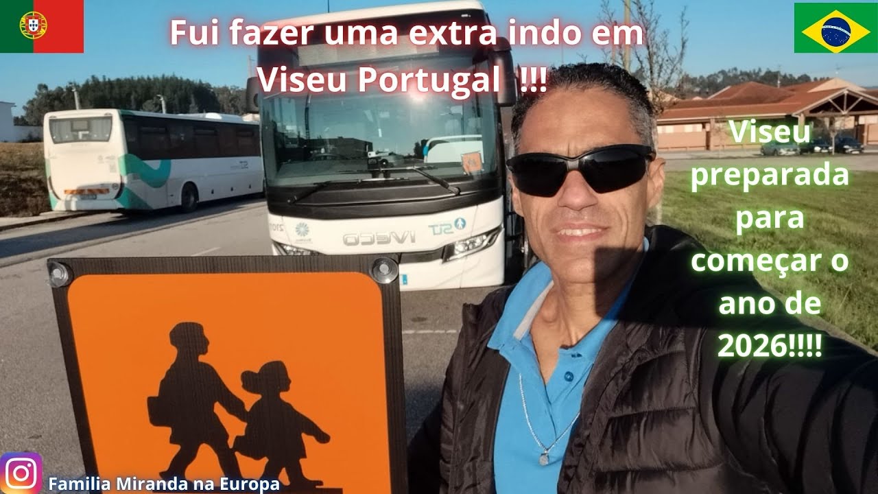 Viseu Portugal 2026 / Visão de dentro do autocarro / venha rodar comigo e conhecer Viseu / EP. 193