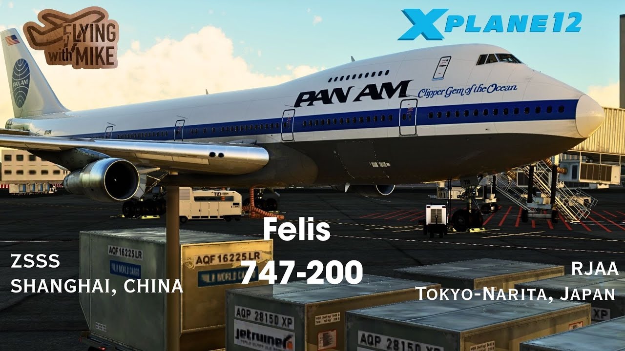 Pan Am Virtual| Shanghai, China to Tokyo-Narita, Japan| Felis 747-200