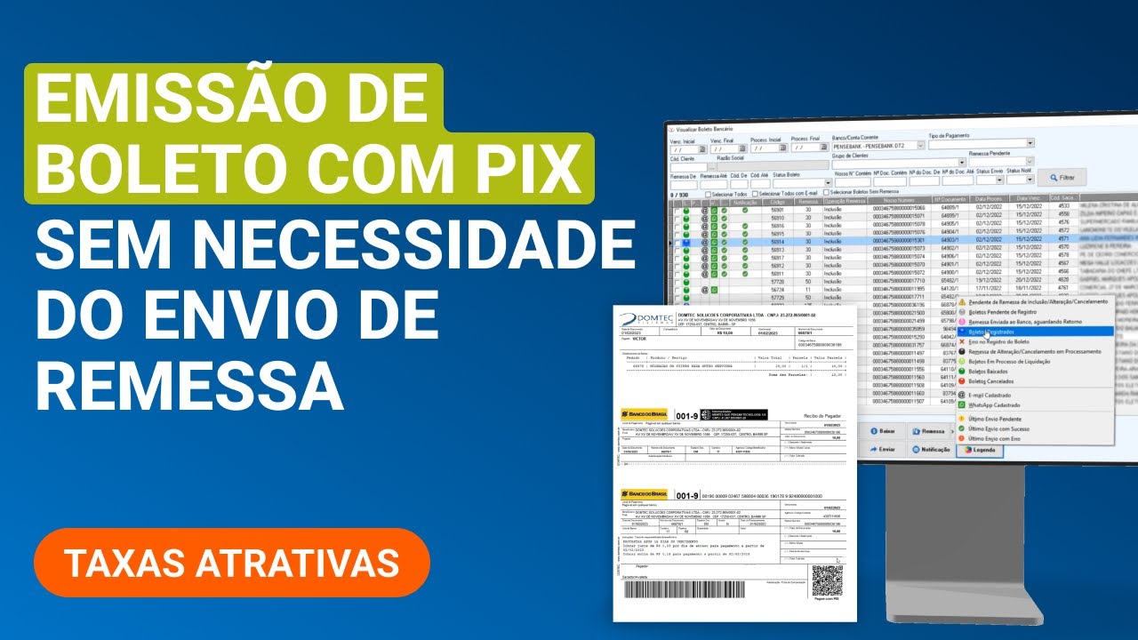 Emissão de Boleto Bancário no Sistema Yzidro ERP