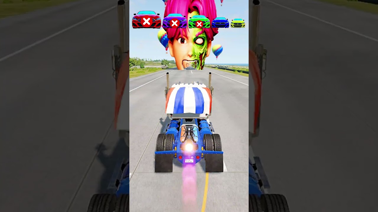 Big and Small Car vs Kpop Demon Saja - BeamNG.Drive