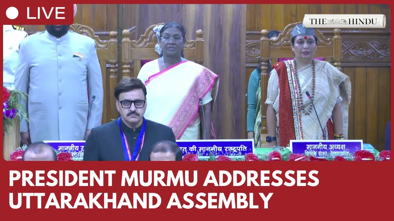 President Droupadi Murmu addresses the Uttarakhand Legislative Assembly at Dehradun