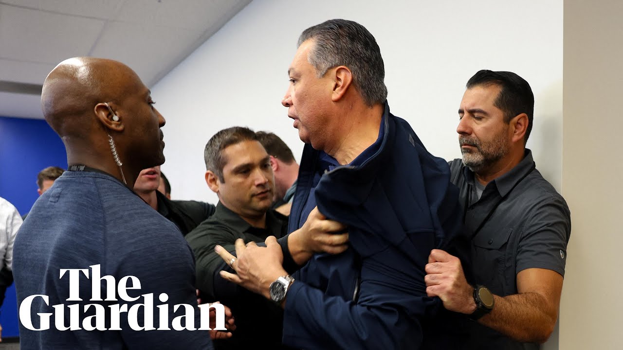 California senator Alex Padilla forcibly removed from Kristi Noem LA press conference