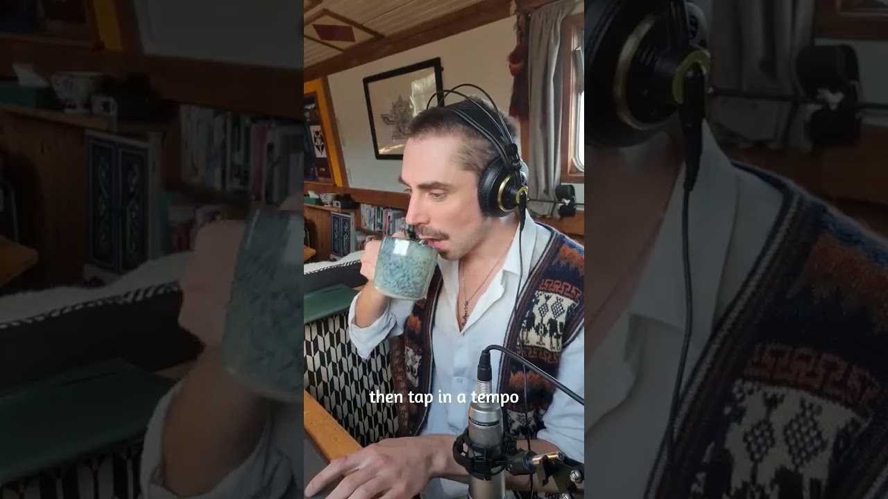 Recording a song on a narrowboat. a floating studio! Off grid music, songwriter.