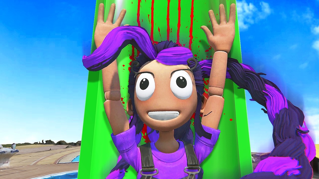 Making LILY LOVE BRAIDS Ride Deadly Slide in VR