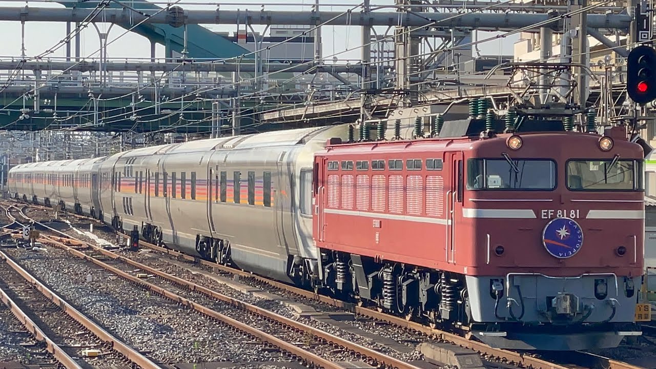 【4K高画質】遂に長距離運行ラストラン…【カシオペア紀行仙台発上野行き団臨（復路）】国鉄EF81形81号機（お召塗装機・HM掲出）＋E26系12両が大宮駅4番線を通過！（9012レ）2025.6.30