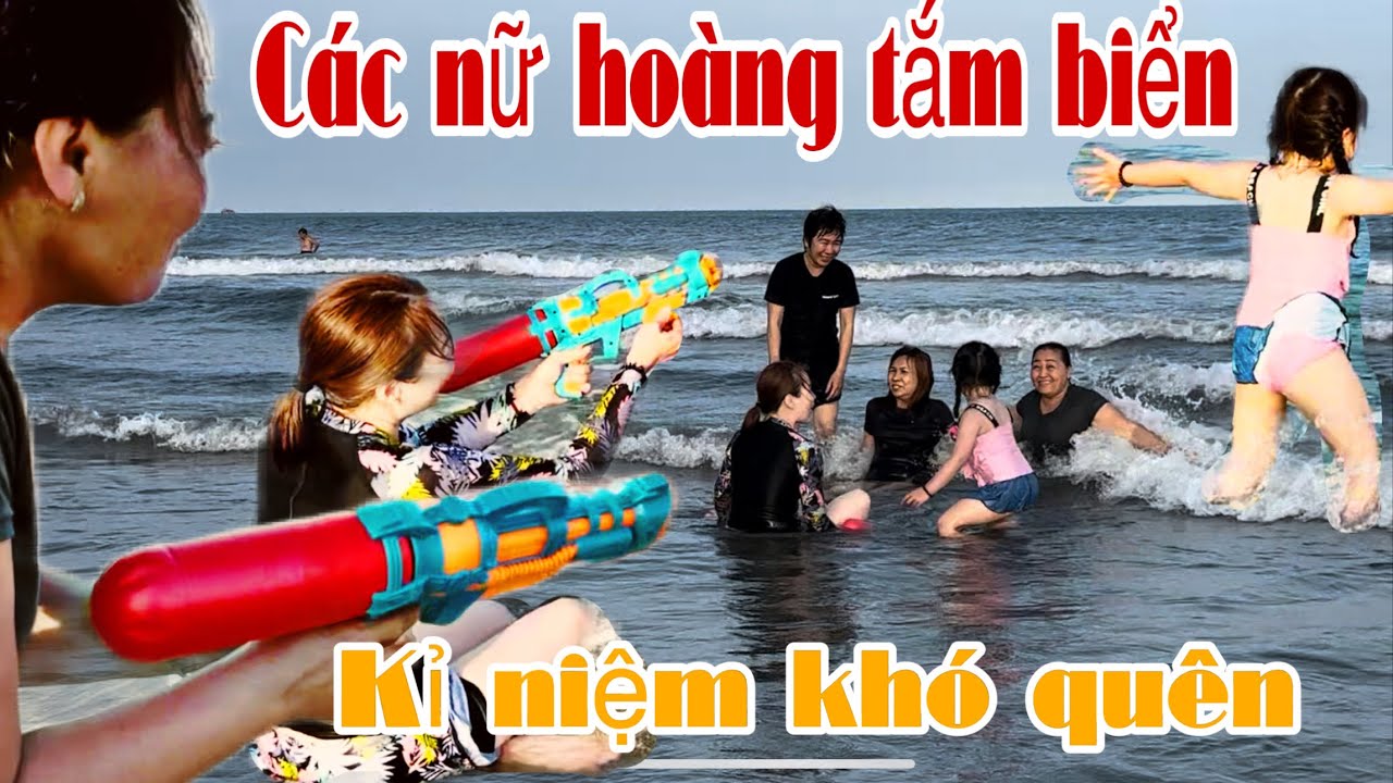 Các nữ hoàng vui vẻ tắm biển Vũng Tàu cùng kapy và mẹ Tư 