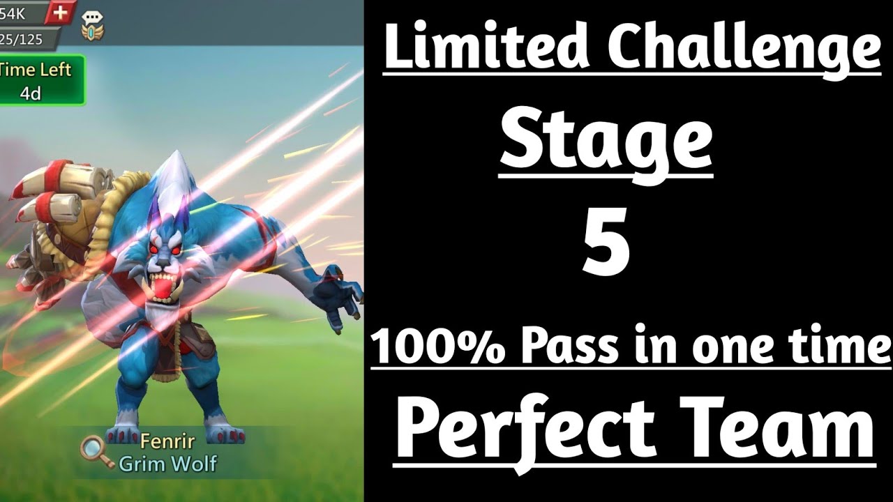 Lords mobile Limited Challenge Bloodlust Stage 5|Grim Wolf Limited Challenge Stage 5