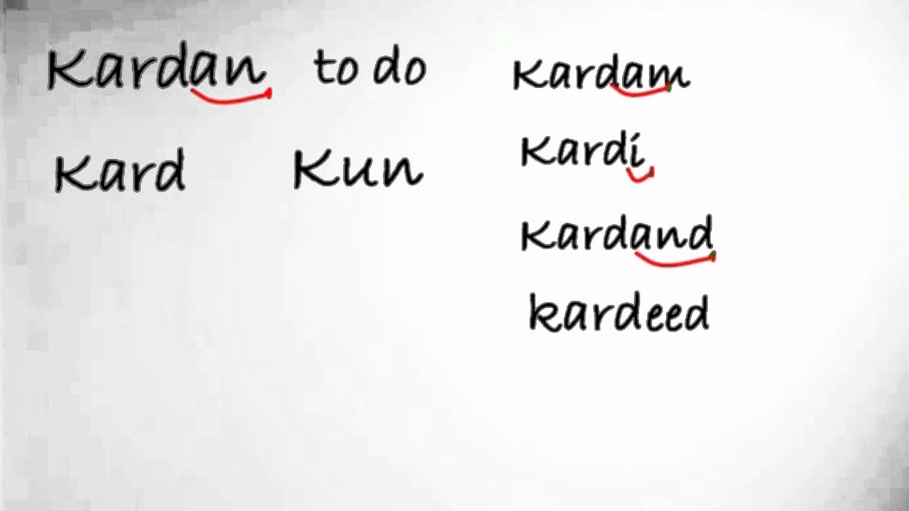 Verb Conjugation in Dari