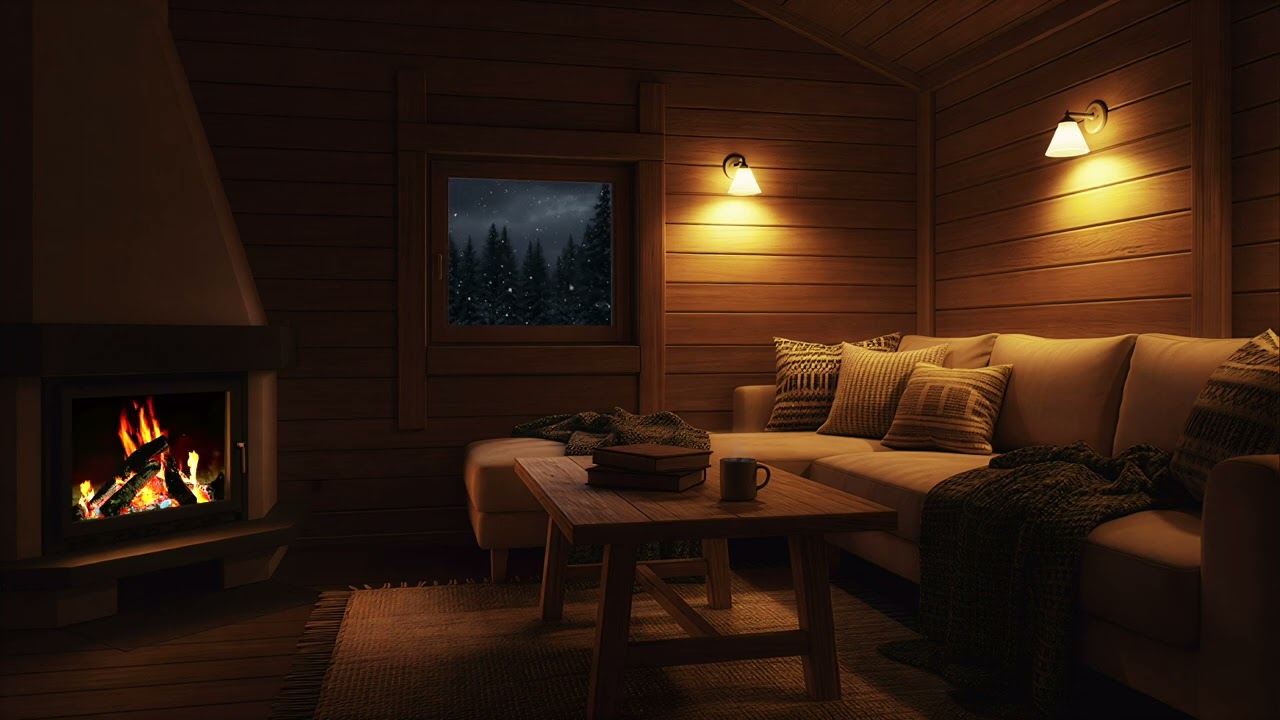Silent Snowfall Around a Remote Wooden Cabin – Deep Winter Ambience