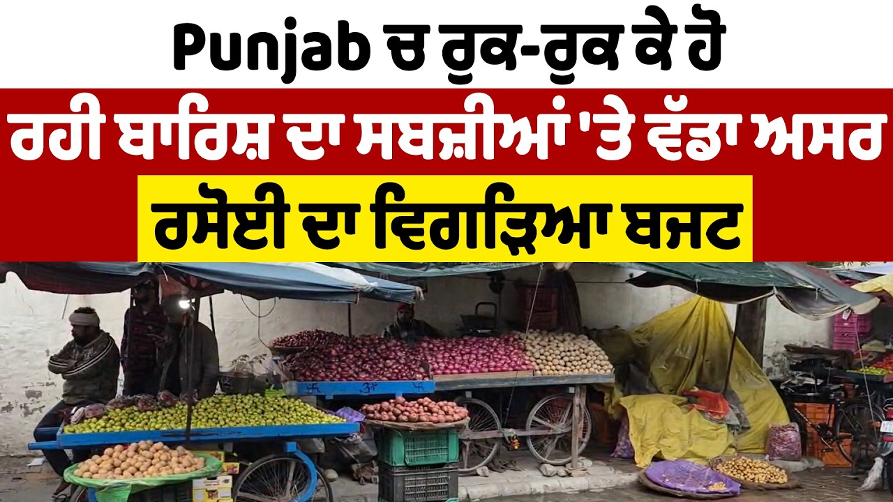 Punjab ਚ ਰੁਕ-ਰੁਕ ਕੇ ਹੋ ਰਹੀ ਬਾਰਿਸ਼ ਦਾ ਸਬਜ਼ੀਆਂ 'ਤੇ ਵੱਡਾ ਅਸਰ, ਰਸੋਈ ਦਾ ਵਿਗੜਿਆ ਬਜਟ