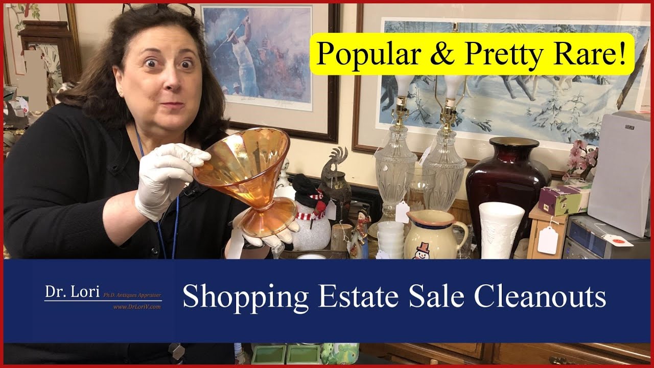 Pretty Rare! Shopping Estate Sale Cleanouts: Carnival Glass, Pottery, Gaudy Dutch with Dr. Lori