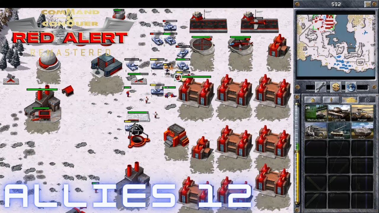 Command & Conquer Red Alert Remastered &mdash; Миссия союзников 12 &mdash; УНИЧТОЖЕНИЕ (сложный)