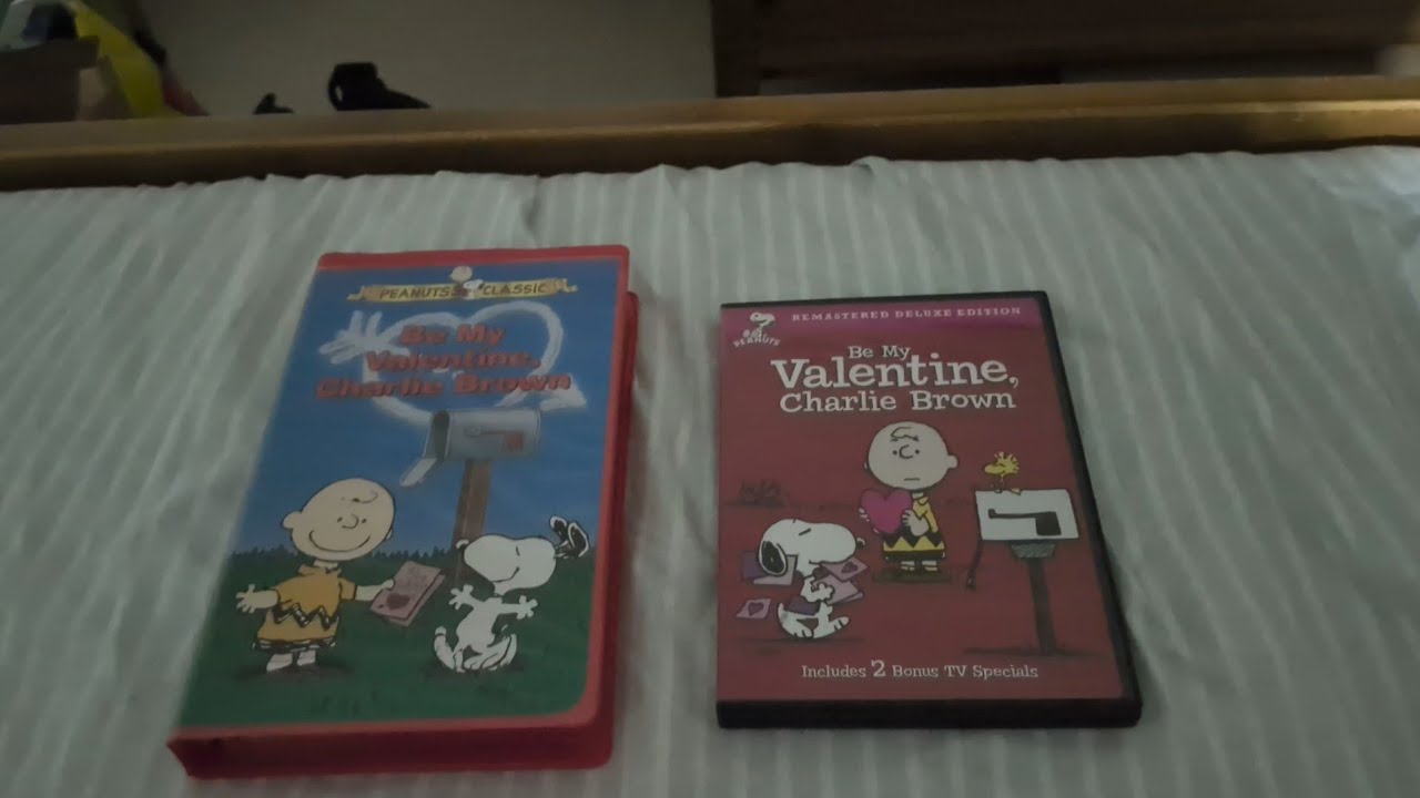 Peanuts Be My Valentine, Charlie Brown 1995 VHS (1996 Reprint) and 2008 DVD