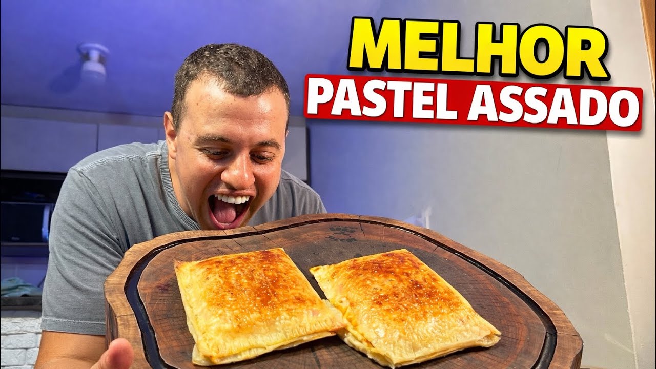 MELHOR PASTEL ASSADO DA INTERNET (FÁCIL E CROCANTE)