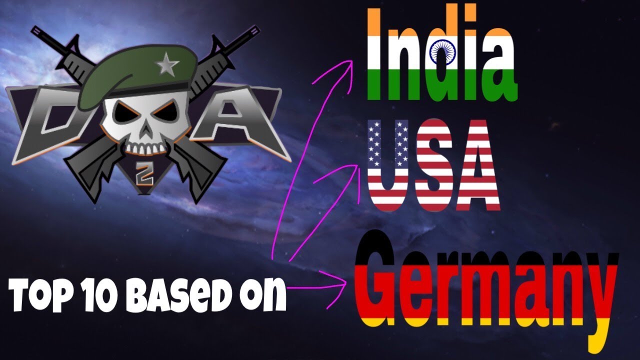 Doodle Army 2: TOP 10 based on USA 🇺🇸 India 🇮🇳 Germany 🇩🇪