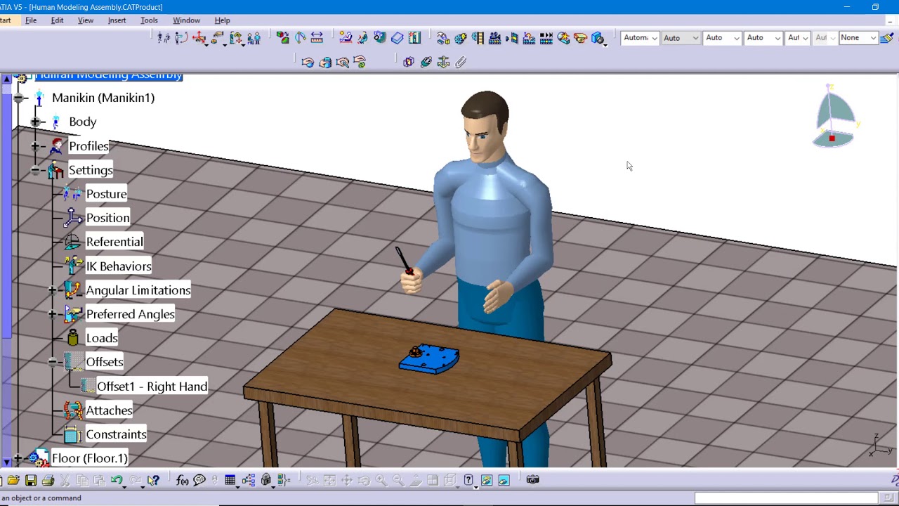 Creating a Manikin Simulation in CATIA V5