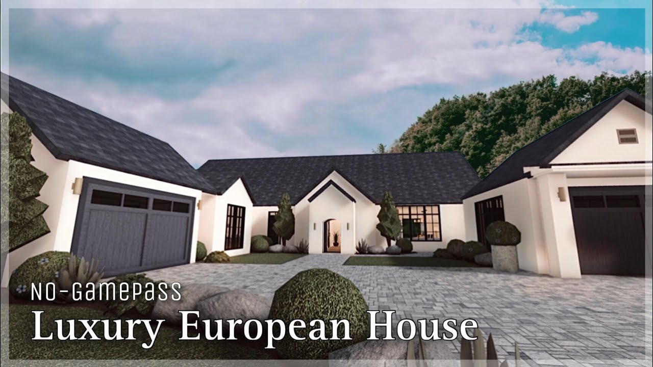BLOXBURG | Luxury European House | No-Gamepass | Speedbuild